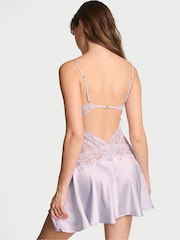 Victoria's Secret Feather Purple Lace & Satin Slip Dress - Image 2 of 2