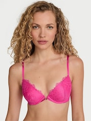 Victoria's Secret Ultra Pink Demi Rose Lace Bra - Image 1 of 2
