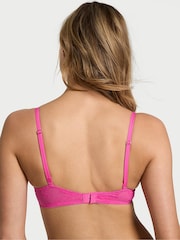 Victoria's Secret Ultra Pink Push Up Rose Lace Bra - Image 2 of 2