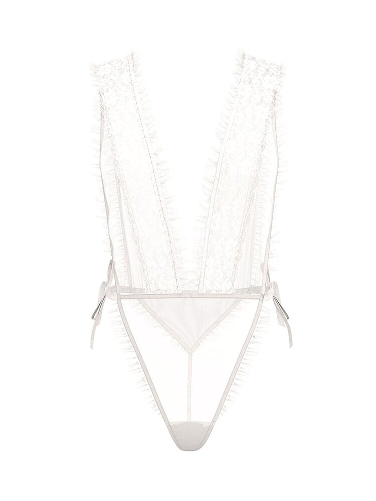 Victoria's Secret Coconut White Lace Sheer Bodysuit - Image 3 of 3 Victoria's Secret Coconut White Lace Sheer Bodysuit - Image 3 of 3