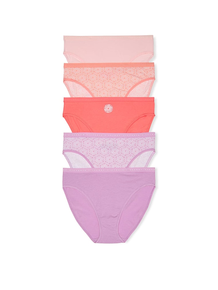 Victoria's Secret Orange & Purple Brief 5 Pack Knickers - Image 1 of 2