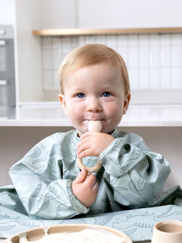 Bibado Green Coverall Weaning Bib - Dino Roar - Image 4 of 6