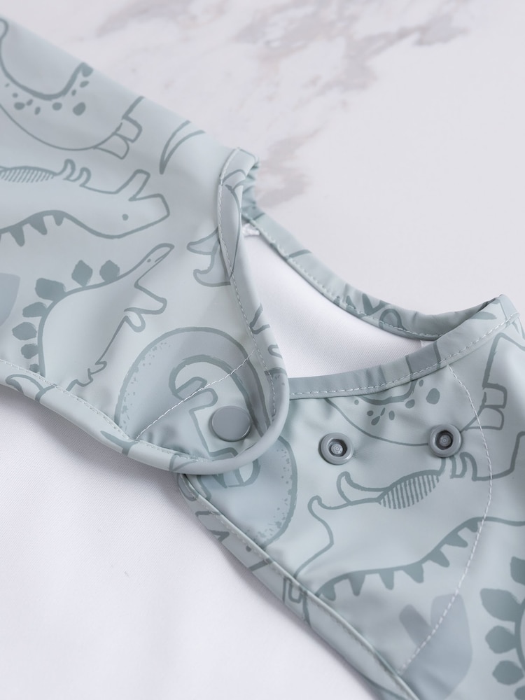Bibado Green Coverall Weaning Bib - Dino Roar - Image 6 of 6