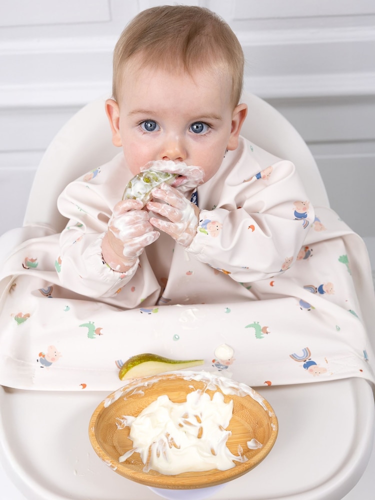Bibado Beige Coverall Weaning Bib - George Pig Bibs - Image 2 of 6