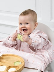 Bibado Pink Coverall Weaning Bib - Botanical Bunnies - Image 3 of 6