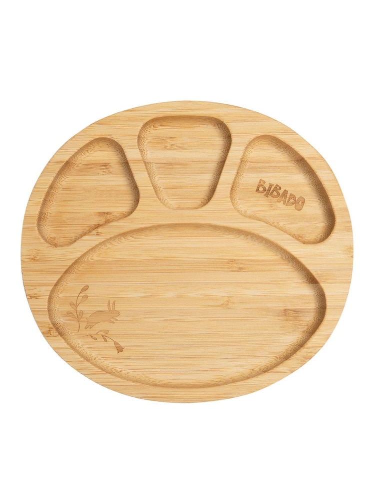 Bibado Blush Bamboo Viscose Divider Plate - Botanical Bunnies - Image 6 of 6