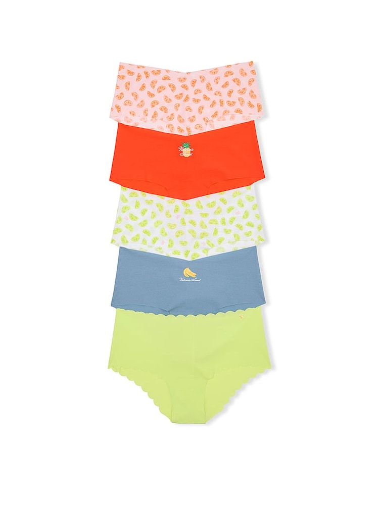 Victoria's Secret Orange/Blue/Green Cheeky 5 Pack Knickers - Image 1 of 2 Victoria's Secret Orange/Blue/Green Cheeky 5 Pack Knickers - Image 1 of 2