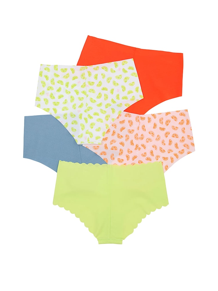 Victoria's Secret Orange/Blue/Green Cheeky 5 Pack Knickers - Image 2 of 2 Victoria's Secret Orange/Blue/Green Cheeky 5 Pack Knickers - Image 2 of 2