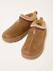 FatFace Lyra Tan Brown Mule Slipper - Image 2 of 3