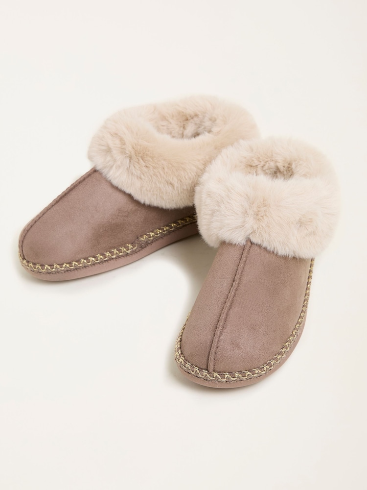 FatFace Maia Natural Boot Slipper - Image 2 of 3