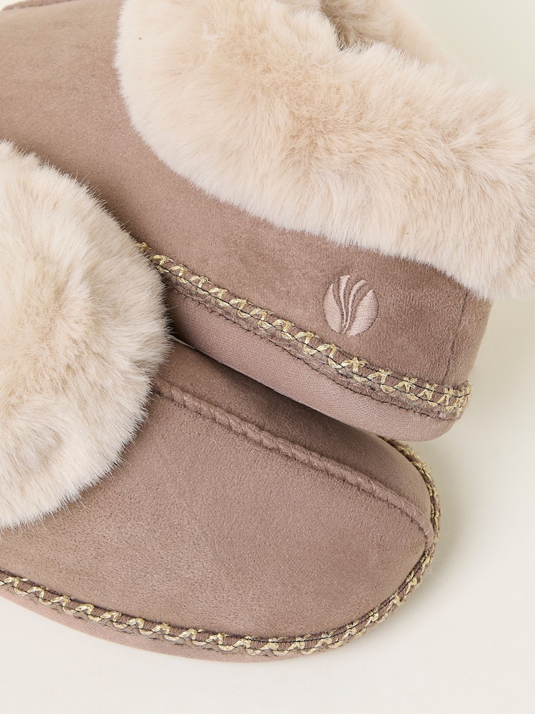 FatFace Maia Natural Boot Slipper - Image 3 of 3 FatFace Maia Natural Boot Slipper - Image 3 of 3