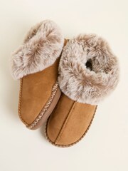 FatFace Maia Tan Brown Boot Slipper - Image 2 of 3