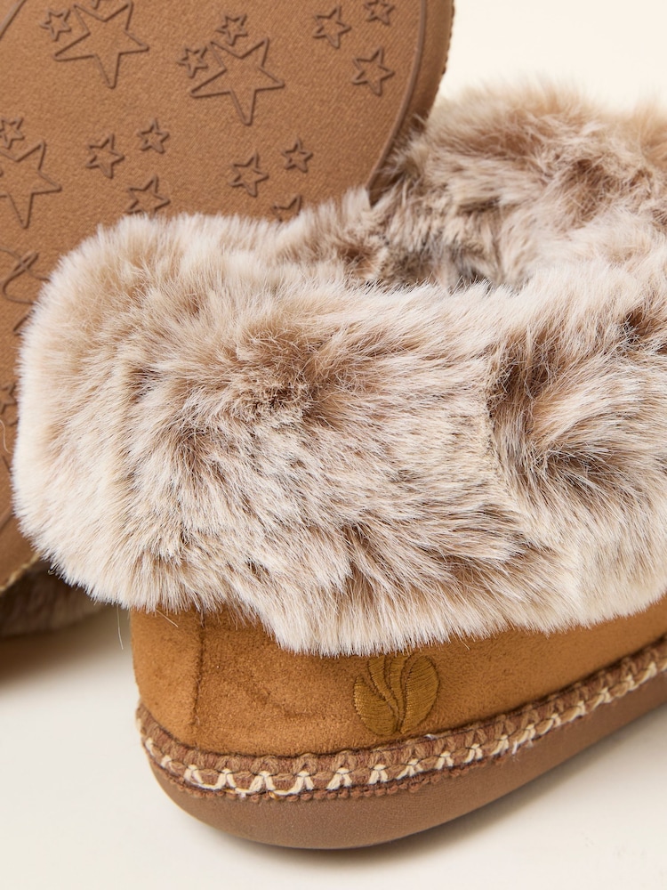 FatFace Maia Tan Brown Boot Slipper - Image 3 of 3