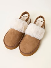 FatFace Josie Tan Brown Back Strap Mule - Image 2 of 3