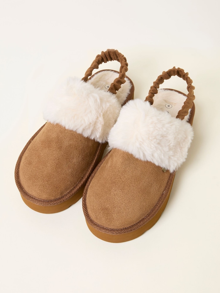FatFace Josie Tan Brown Back Strap Mule - Image 2 of 3 FatFace Josie Tan Brown Back Strap Mule - Image 2 of 3
