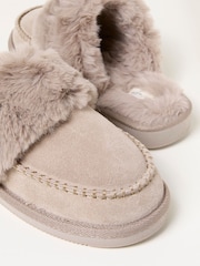 FatFace Issy Grey Moccassin Suede Mule - Image 3 of 3