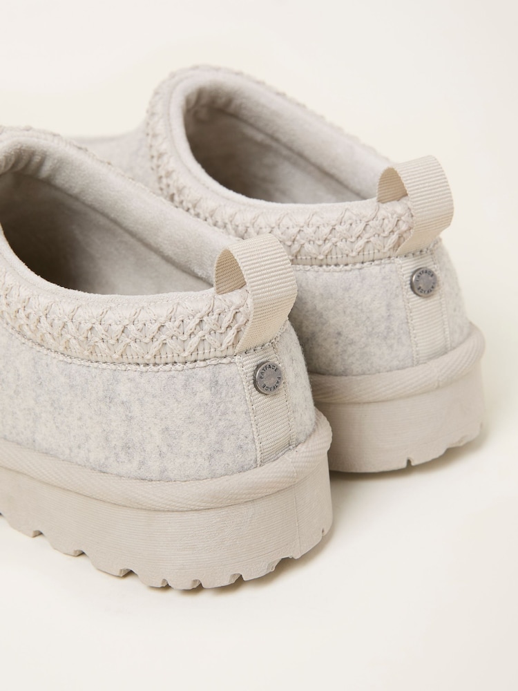 FatFace Lyra Grey Felt Mule Slipper - Image 2 of 3 FatFace Lyra Grey Felt Mule Slipper - Image 2 of 3