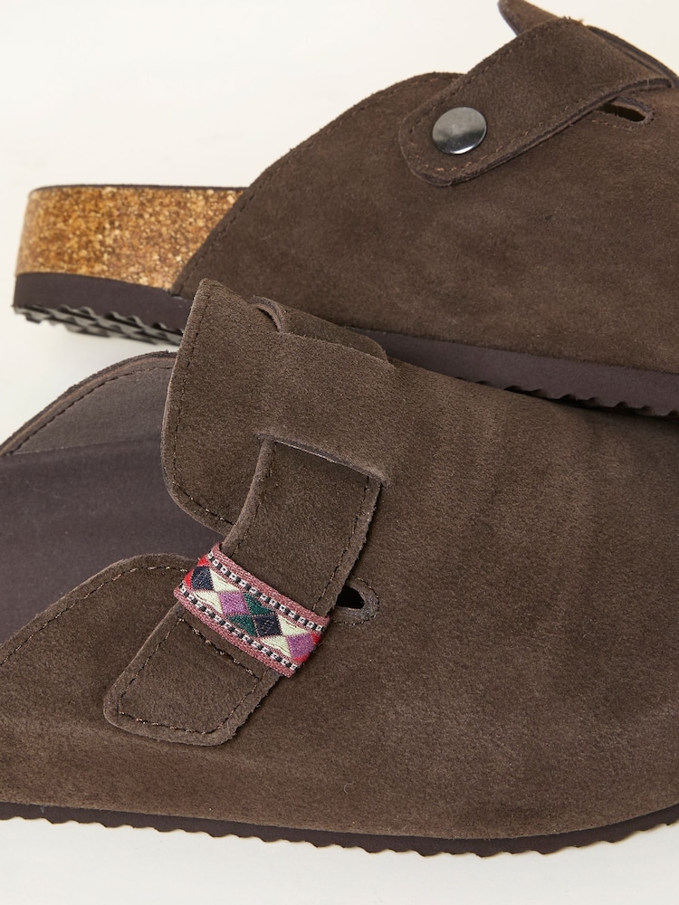 FatFace Maisie Chocolate Brown House Shoe - Image 2 of 3 FatFace Maisie Chocolate Brown House Shoe - Image 2 of 3