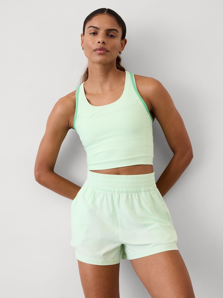 Athleta Green High Waisted Weekender Run Short - Image 1 of 5