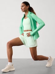 Athleta Green High Waisted Weekender Run Short - Image 2 of 5
