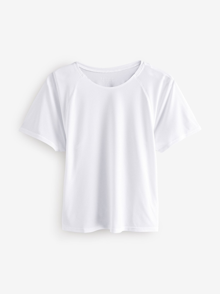 Athleta White Grid Knit Tee - Image 1 of 4