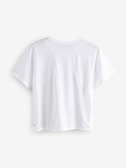 Athleta White Grid Knit Tee - Image 2 of 4