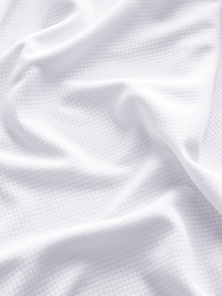 Athleta White Grid Knit Tee - Image 4 of 4