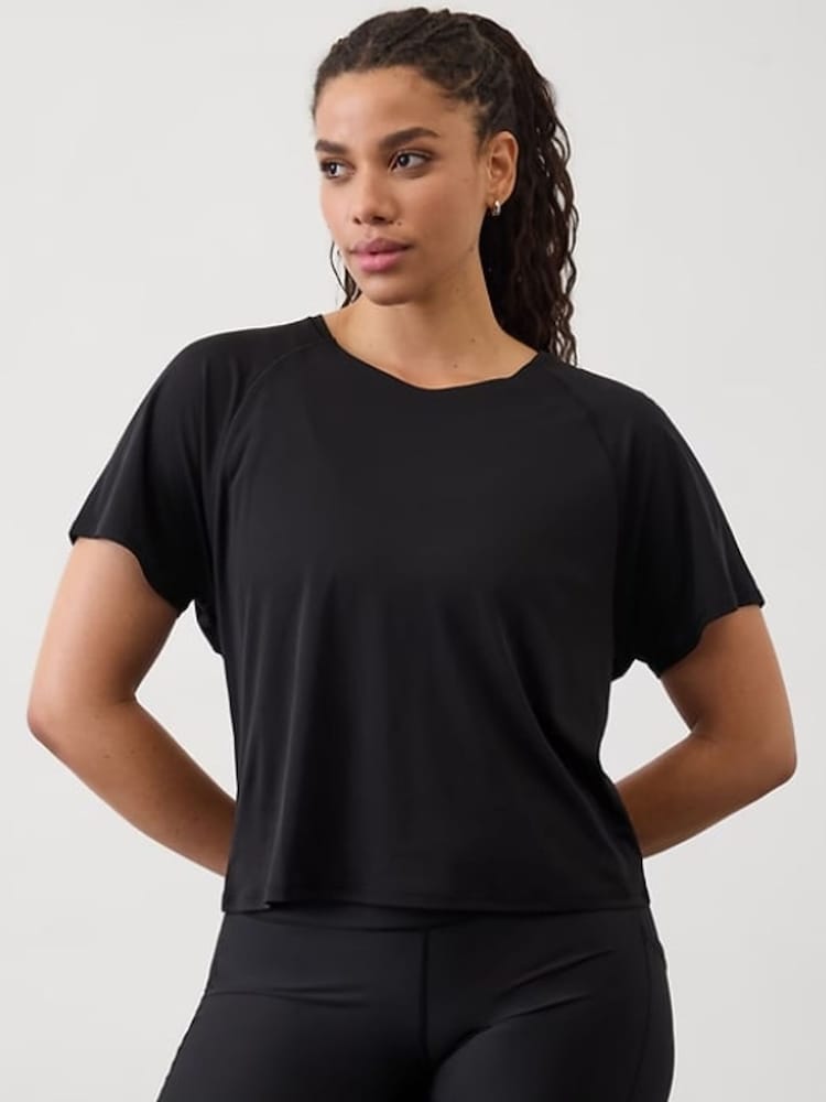 Athleta Black With Ease Crop T-Shirt - Image 1 of 2