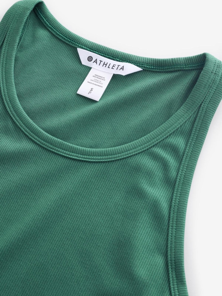 Athleta Green Signature Rib Tank Top - Image 4 of 4 Athleta Green Signature Rib Tank Top - Image 4 of 4