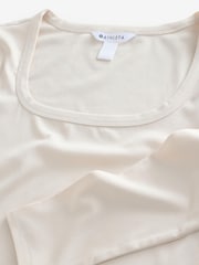 Athleta Cream Signature Rib Square Neck Top - Image 3 of 4