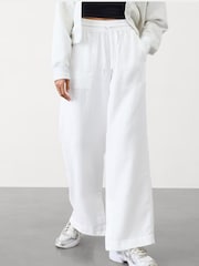 Athleta White Retreat Linen Wide Leg Trousers - Image 2 of 2