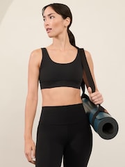 Athleta Black Breathe Rib Longline Bra A-C - Image 1 of 2