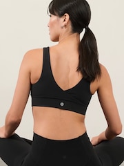 Athleta Black Breathe Rib Longline Bra A-C - Image 2 of 2