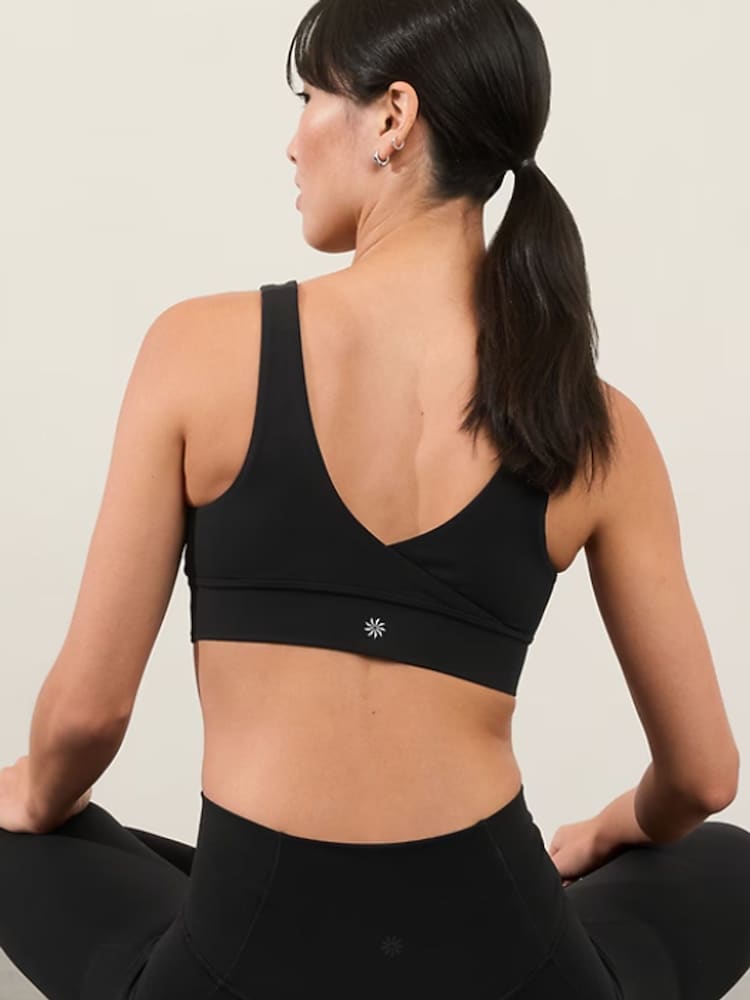 Athleta Black Breathe Rib Longline Bra A-C - Image 2 of 2