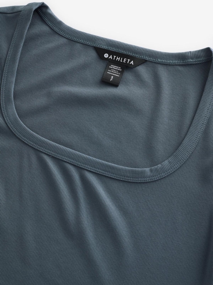 Buy Athleta Grey Signature Rib Square Neck Top from the Next UK online shop