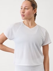 Blanco - Camiseta básica con cuello en pico de Athleta - Imagen 1 de 2