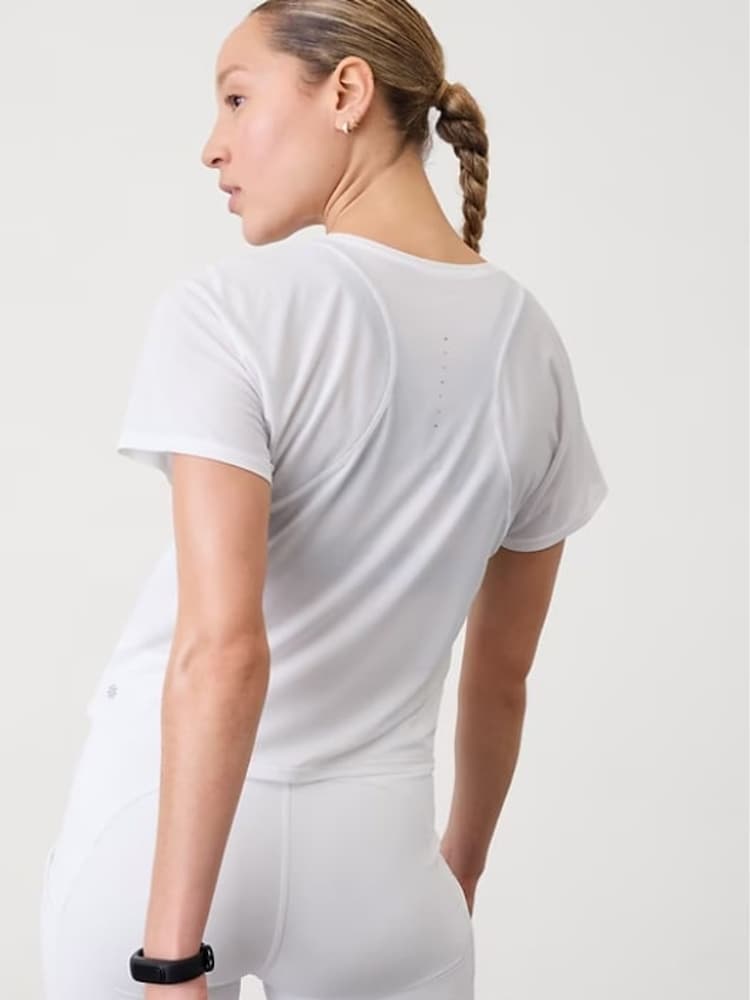 Blanco - Camiseta básica con cuello en pico de Athleta - Imagen 2 de 2