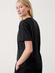 Athleta Black Short Sleeve True Cotton T-Shirt - Image 2 of 2