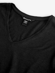 Athleta Black Getaway V-Neck T-Shirt - Image 3 of 4