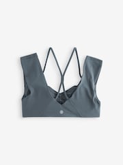 Athleta Grey Gathered Built-In Bra Crop T-Shirt - Image 2 of 4