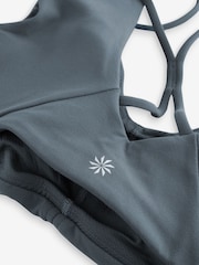 Athleta Grey Gathered Built-In Bra Crop T-Shirt - Image 3 of 4