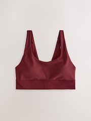 Athleta Burgundy Red Breathe Rib Longline Bra A-C - Image 3 of 5