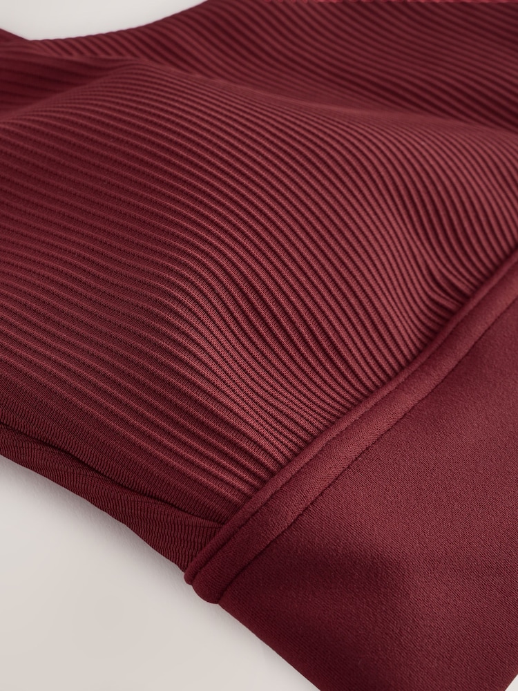 Athleta Burgundy Red Breathe Rib Longline Bra A-C - Image 5 of 5