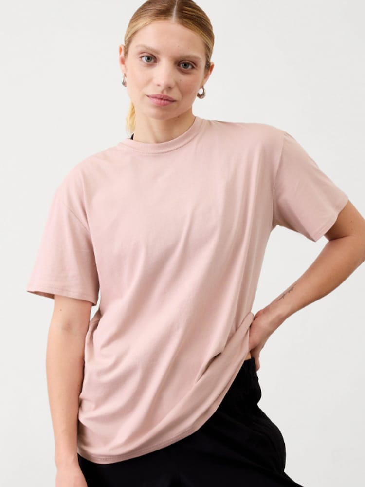 Athleta Pink Short Sleeve True Cotton T-Shirt - Image 1 of 1