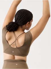 Athleta Brown Cinch Built In Bra Top - Image 2 of 2