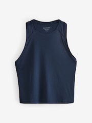 Athleta Navy/Blue Grid Knit Tank Top - Image 1 of 4