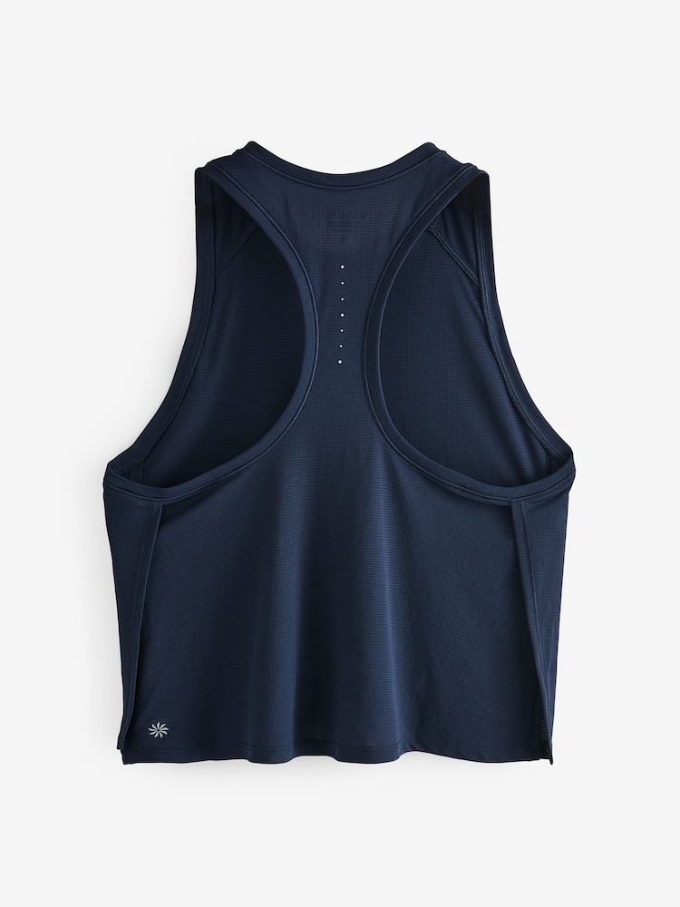 Athleta Navy/Blue Grid Knit Tank Top - Image 2 of 4