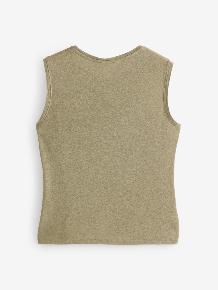 Athleta Olive Green Getaway Muscle Tank Top - Image 2 of 4