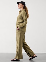 Athleta Green Retreat Linen Top - Image 3 of 5