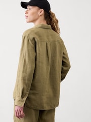 Athleta Green Retreat Linen Top - Image 4 of 5